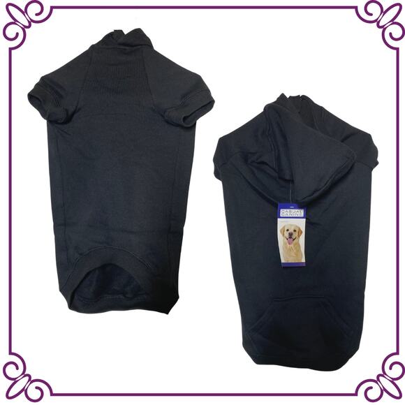 Casual Canine Dog Black Basic Hoodie Large NEW - Picture 1 of 7